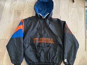Vintage 90s University of Florida Gators Starter Puffer Jacket Quarter-Zip